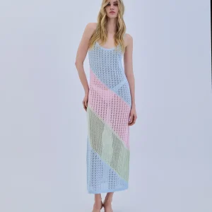 DRESS MAXI TRICOLOR