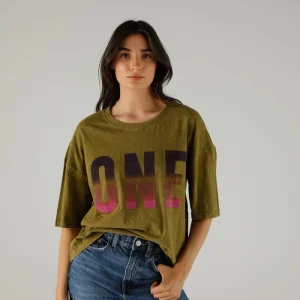 T-SHIRT ALAN VELVET KHAKI